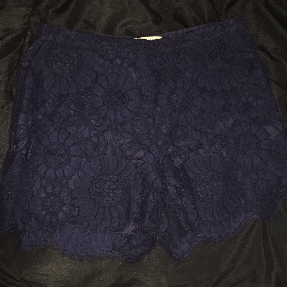 High waisted lace shorts